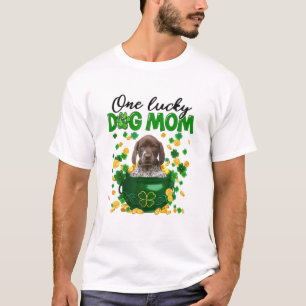 One Lucky Dog Mom Funny German Shorthaired Pointer T-Shirt