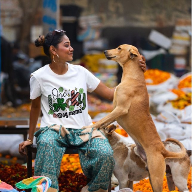 One Lucky Dog Mom T-Shirt (Creator Uploaded)