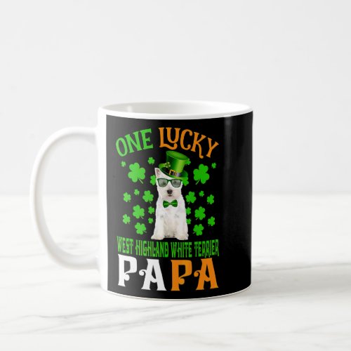 One Lucky Dog Papa West Highland White Terrier Ret Coffee Mug