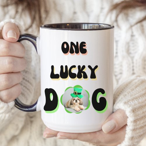 One Lucky Dog Photo Gifts for Dog Lovers Mug