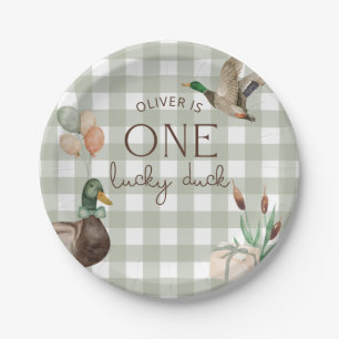 One Lucky Duck 1st Birthday Paper Plates