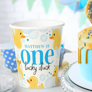 One Lucky Duck 1st Birthday Party  Paper Cups