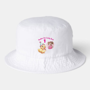 One Lucky Duck 1st Birthday Photo Gift Bucket Hat