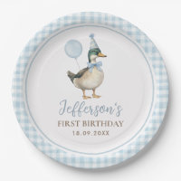 One Lucky Duck Baby Blue Balloon 1st Birthday