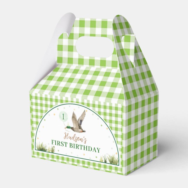 One Lucky Duck Birthday Favor Box (Front Side)