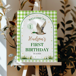 One Lucky Duck Birthday Welcome Sign