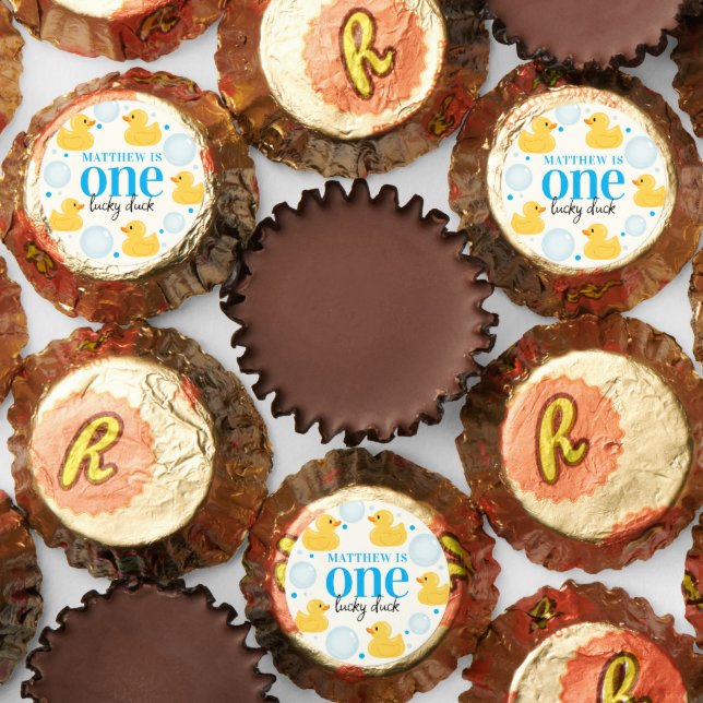 One Lucky Duck Boys 1st Birthday Reese's Peanut Butter Cups (Assorted)