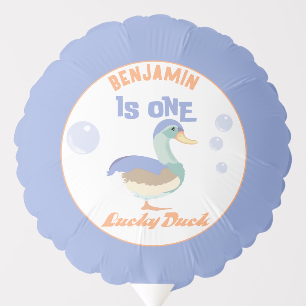 One Lucky Duck &  Bubbles First Birthday Pastel 