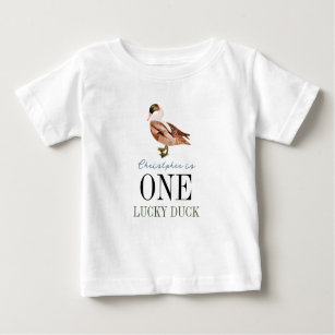 One Lucky Duck Classic Boy 1st Birthday Baby T-Shirt