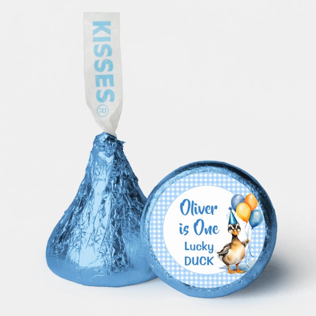 One lucky duck edible favors personalized printed (Front)