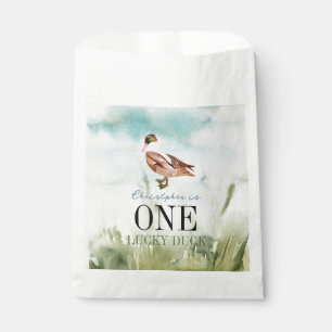 One Lucky Duck Field Boy 1st Birthday Favor Bag