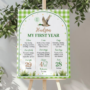 One Lucky Duck First Year Milestone Poster