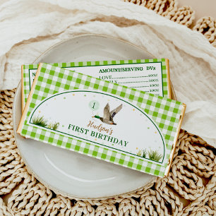 One Lucky Duck Greenery Birthday Hershey Bar Favors