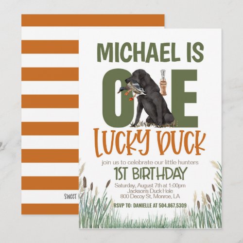 ONE Lucky Duck Hunting First Birthday