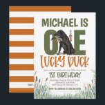 ONE Lucky Duck Hunting First Birthday Invitation<br><div class="desc">ONE LUCY DUCK is going to have a fantastic birthday celebration!</div>