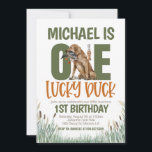 ONE Lucky Duck Hunting First Birthday Invitation<br><div class="desc">ONE LUCY DUCK is going to have a fantastic birthday celebration!</div>