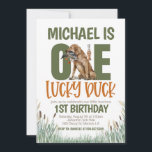 ONE Lucky Duck Hunting First Birthday Invitation<br><div class="desc">ONE LUCY DUCK is going to have a fantastic birthday celebration!</div>