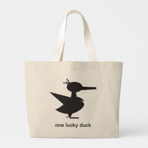 One Lucky Duck large sturdy tote bag