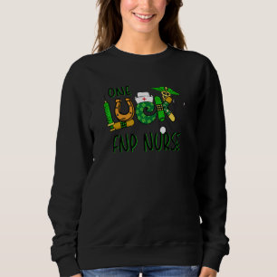 One Lucky Fnp Nurse Shamrock Stethoscope St Patric Sweatshirt