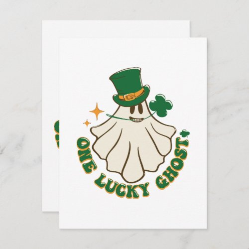 One Lucky Ghost Holiday Card