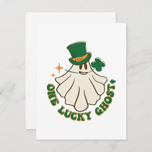 One Lucky Ghost Note Card