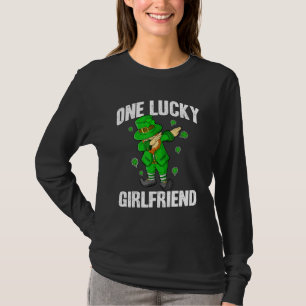 One Lucky Girlfriend St Patricks Day Dabbing Lepre T-Shirt