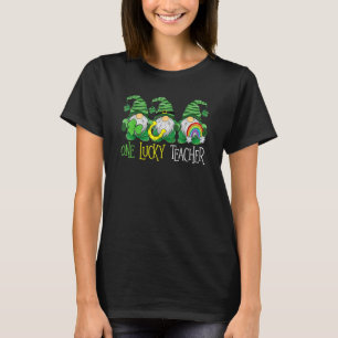 One Lucky Gnomes Teacher St Patricks Day Gnomes Te T-Shirt