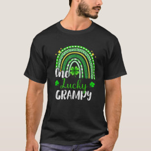 One Lucky Grampy Leopard Print Rainbow St Patrick’ T-Shirt