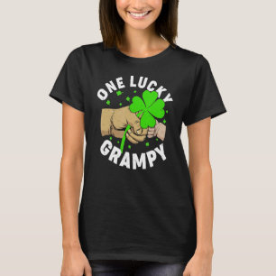 One Lucky Grampy Shamrock Sunset Irish St Patrick T-Shirt