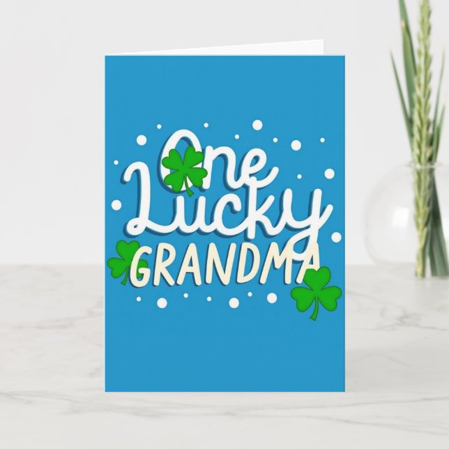 One Lucky Grandma Card (Front)