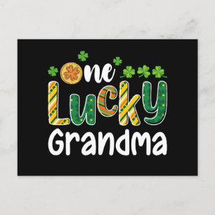 One Lucky Grandma Matching Family St Patrick's Day Postcard