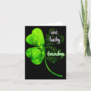 One Lucky Grandma Shamrock Grandma St Patricks Day Card