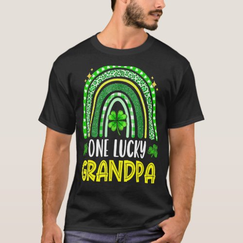 One Lucky Grandpa  Family St Patricks Day T_Shirt