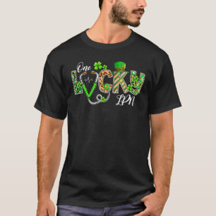 One Lucky Lpn Nurse Leprechaun Shamrock St Patrick T-Shirt