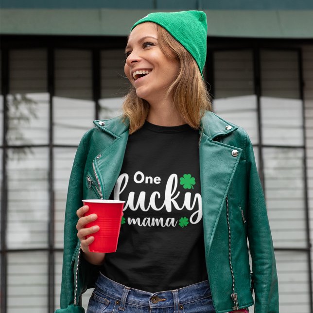 One Lucky Mama Funny St Patrick Day T-Shirt (Creator Uploaded)