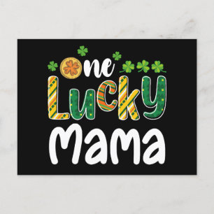 One Lucky Mama Matching Family St Patrick's Day Postcard