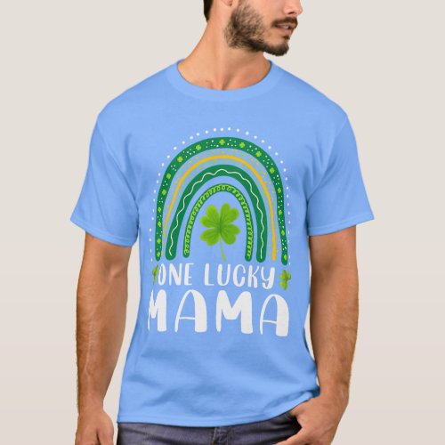 One Lucky Mama Rainbow Saint Patricks Day Lucky Mo T_Shirt