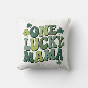 One Lucky Mama Retro St. Patrick’s Day Throw Pillow