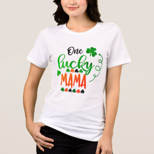 One Lucky Mama   St. Patrick's Day Tri-Blend Shirt