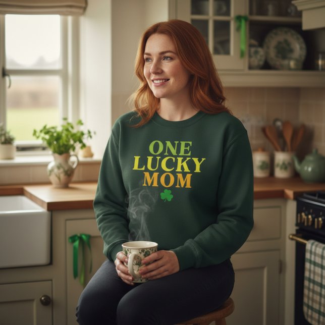 One Lucky Mom | St. Patrick's Day Mom Gift Sweatshirt (Creator Uploaded)