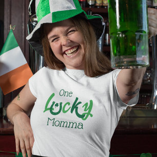 One Lucky Momma   Customizable St Patrick's Day T-Shirt