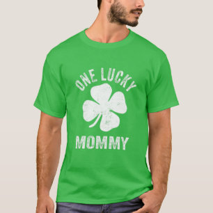 One Lucky Mommy Vintage St Patrick Day Gift T-Shirt