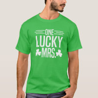 One Lucky Mrs St Patricks Day Irish Shamrock Coupl