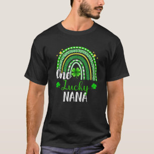 One Lucky Nana Leopard Print Rainbow St Patrick’ T-Shirt
