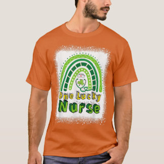 One Lucky Nurse Lucky Rainbow Shamrock St Patricks T-Shirt