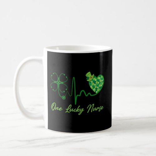 One Lucky Nurse Scrub Rn Icu Er St Patricks Day Nu Coffee Mug