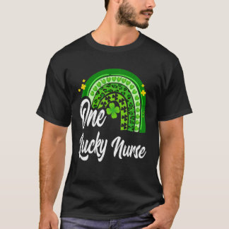 One Lucky Nurse Scrub RN St Patricks Day Nurses Wo T-Shirt