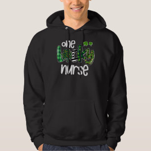 One Lucky Nurse St Patrick S Day Irish Nurse Leopa Hoodie