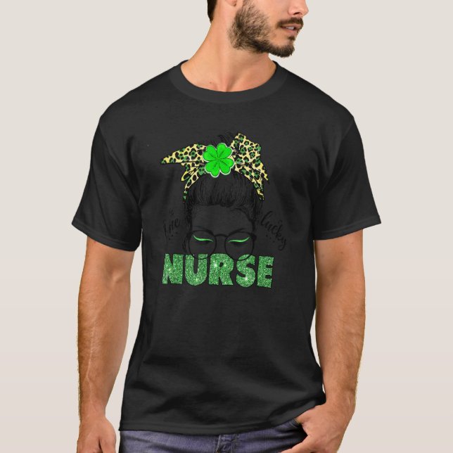 One Lucky Nurse  St Patrick's Day T-Shirt (Front)