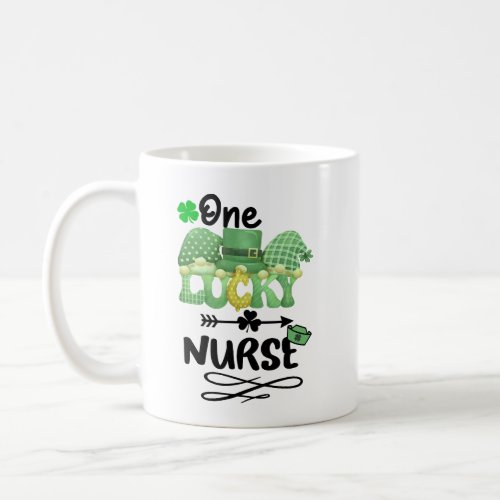 One Lucky nurse with gnomes Coffee Mug